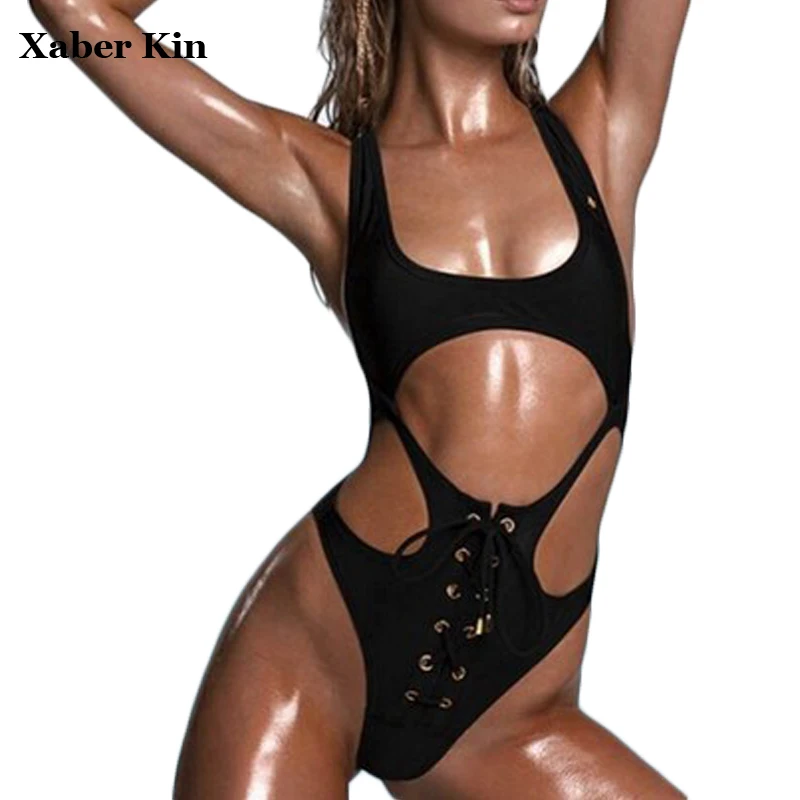 Слитный купальник-трикини 