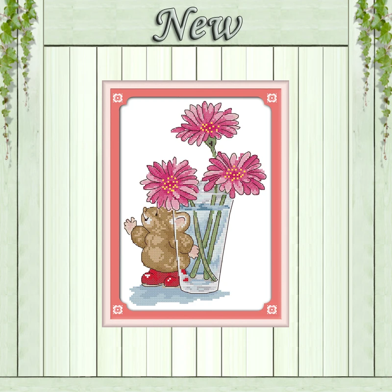 Brother mouse flower decor painting counted printed on canvas DMC 14CT 11CT Chinese Cross Stitch Needlework Sets Embroidery kits
Brother mouse flower decor painting counted printed on canvas DMC 14CT 11CT Chinese Cross Stitch Needlework Sets Embroidery kits
