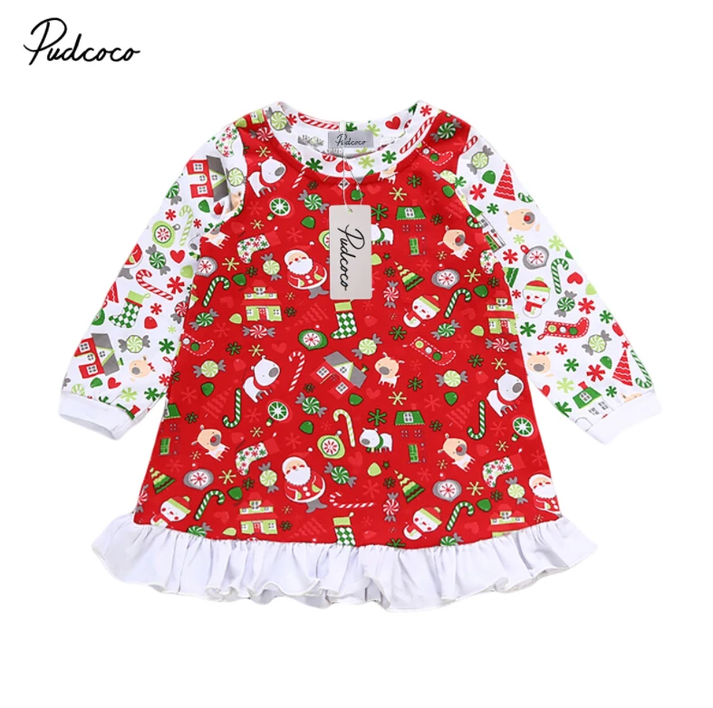 US STOCK Christmas Toddler Kids Baby Girls Dress Xmas gift print Princess Party Pageant clothes Long Sleeve cotton red girls
US STOCK Christmas Toddler Kids Baby Girls Dress Xmas gift print Princess Party Pageant clothes Long Sleeve cotton red girls