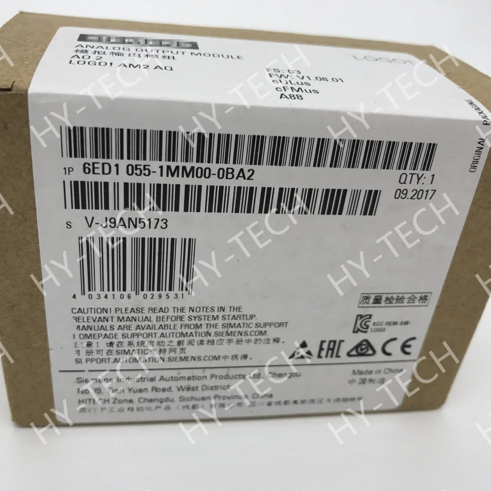 LOGO series PLC 6ED1055-1MM00-0BA2 AM2 AQ expansion modulenew and original 6ED10551MM000BA2
LOGO series PLC 6ED1055-1MM00-0BA2 AM2 AQ expansion modulenew and original 6ED10551MM000BA2