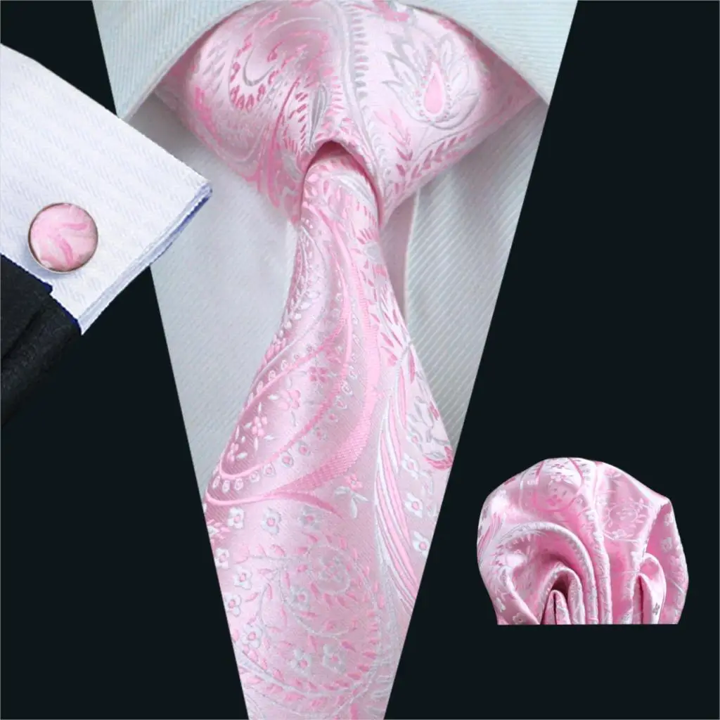 FA-436 Gents Necktie Pink Paisley 100% Silk Jacquard Tie Hanky Cufflinks Set Business Wedding Party Ties For Men Free Shipping
FA-436 Gents Necktie Pink Paisley 100% Silk Jacquard Tie Hanky Cufflinks Set Business Wedding Party Ties For Men Free Shipping