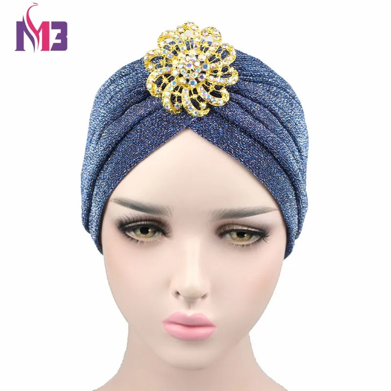 New Luxury Women Pink Gold Shiny Shimmer Sparkly Turban with Gold Brooch Turban Headband Hat Muslim Hijab Turbante
New Luxury Women Pink Gold Shiny Shimmer Sparkly Turban with Gold Brooch Turban Headband Hat Muslim Hijab Turbante