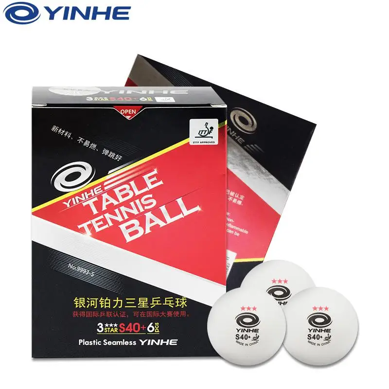 Yinhe 6 pieces high quality blue/Red 3-star Seamless40+/ S40+ Supper Quality Poly table tennis Balls White ITTF Approved
Yinhe 6 pieces high quality blue/Red 3-star Seamless40+/ S40+ Supper Quality Poly table tennis Balls White ITTF Approved