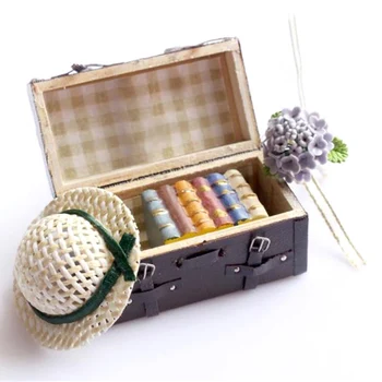 2018 New Brown 1/12 Dollhouse Miniature Carrying Leather Wood Suitcase Luggage Classic Toys Pretend Play Furniture Accessory
2018 New Brown 1/12 Dollhouse Miniature Carrying Leather Wood Suitcase Luggage Classic Toys Pretend Play Furniture Accessory
