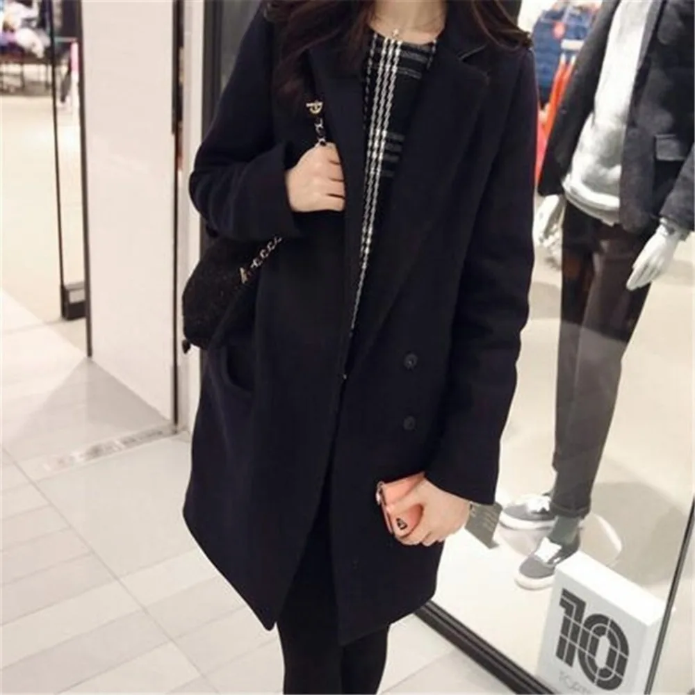 Winter Wool Coat Women Wide Lapel Pocket Wool Blend Coat Oversize Long Trench Coat Outwear Wool Jackets Women Overcoat 2018
Winter Wool Coat Women Wide Lapel Pocket Wool Blend Coat Oversize Long Trench Coat Outwear Wool Jackets Women Overcoat 2018