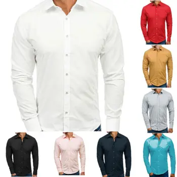 2019 Men Slim Fit Long Sleeve Dress Shirt Button Down Business Shirts Tops High Quality SolidCotton Solid Men Clothing shirt 3XL
2019 Men Slim Fit Long Sleeve Dress Shirt Button Down Business Shirts Tops High Quality SolidCotton Solid Men Clothing shirt 3XL