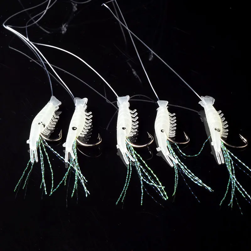 5pcs /1 set New Sabiki Soft Fishing Lure Rigs Luminous Shrimp Bait Jigs Lure soft Lure Fake Lure Worn Newest
5pcs /1 set New Sabiki Soft Fishing Lure Rigs Luminous Shrimp Bait Jigs Lure soft Lure Fake Lure Worn Newest