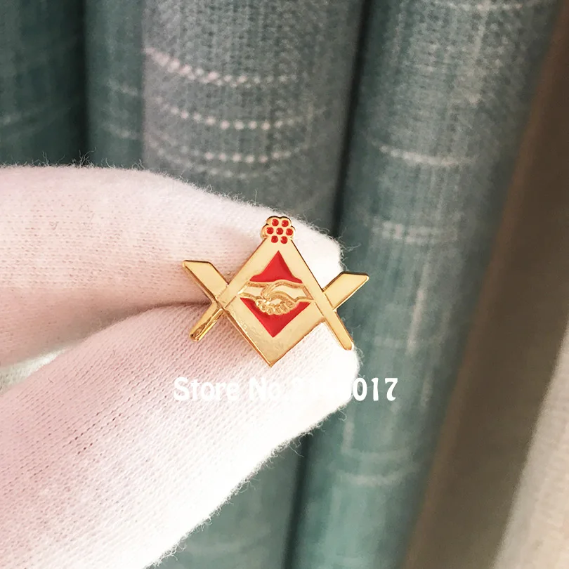 10 шт. оптовая продажа масонские руки дружба мягкая эмаль брошь булавки