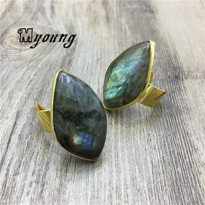 Модные регулируемые кольца Moontone MY2078 из природного Лабрадорита С Блестками, 10 шт.
Модные регулируемые кольца Moontone MY2078 из природного Лабрадорита С Блестками, 10 шт.