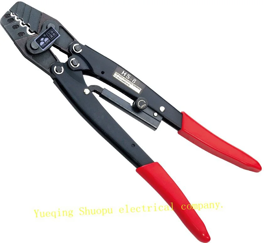 HS-8 japanese style crimping piler for terminal 1.25-8mm2 CRIMPING PLIERS RATCHET crimping tools
HS-8 japanese style crimping piler for terminal 1.25-8mm2 CRIMPING PLIERS RATCHET crimping tools