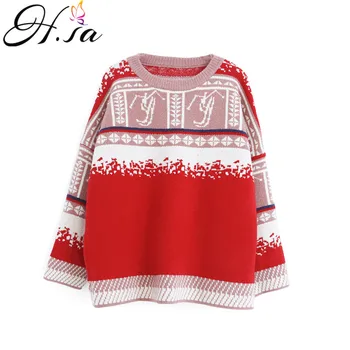 H.SA Women Autumn Winter Pullovers Retro Christmas Sweaters Sweaters Oneck Oversized Winter Sweaters Vintage Pull Femme
H.SA Women Autumn Winter Pullovers Retro Christmas Sweaters Sweaters Oneck Oversized Winter Sweaters Vintage Pull Femme