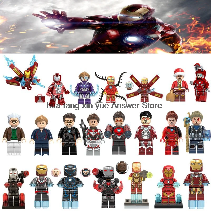 Super hero Iron Man's evolutionary path Tony Stark The Avengers 4 marvel Legoing Full set Model Collection Figure Kid Blocks Toy
Super hero Iron Man's evolutionary path Tony Stark The Avengers 4 marvel Legoing Full set Model Collection Figure Kid Blocks Toy
