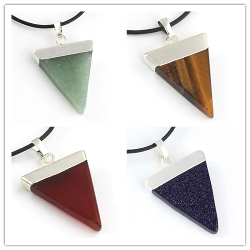 Kraft-beads Simple Style Silver Plated Green Aventurine Triangle Shape Pendant Blue Sand Stone Jewelry
Kraft-beads Simple Style Silver Plated Green Aventurine Triangle Shape Pendant Blue Sand Stone Jewelry