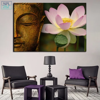SPLSPL Frameless 1 Piece Buddha Canvas Art Poster Lotus Flower Religion Wall Art Print Painting Home Decor Mural Picture
SPLSPL Frameless 1 Piece Buddha Canvas Art Poster Lotus Flower Religion Wall Art Print Painting Home Decor Mural Picture