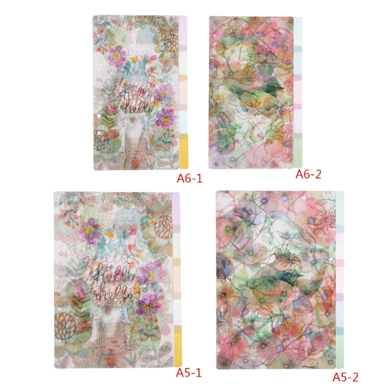 5Pcs Floral Category Page Planner Index Page Notebook Translucent 6 Hole Binder A5-1
5Pcs Floral Category Page Planner Index Page Notebook Translucent 6 Hole Binder A5-1