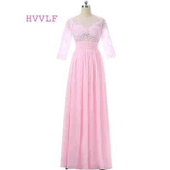 Pink Evening Dresses A-line 3/4 Sleeves Chiffon Lace Beaded See Through Women Long Evening Gown Prom Dresses Robe De Soiree
Pink Evening Dresses A-line 3/4 Sleeves Chiffon Lace Beaded See Through Women Long Evening Gown Prom Dresses Robe De Soiree