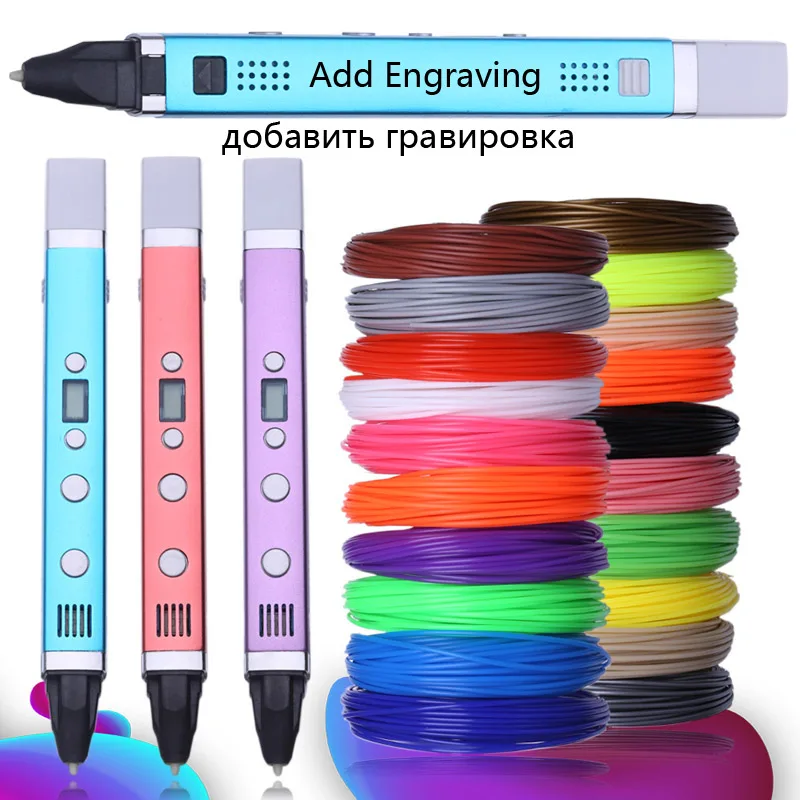 Engrave Name PCL/PLA DIY 3D Printing Pen 3 D Pens Painting Pen+100M 200 Meter Filament Creative Toy Gift For Kids Design Drawing
Engrave Name PCL/PLA DIY 3D Printing Pen 3 D Pens Painting Pen+100M 200 Meter Filament Creative Toy Gift For Kids Design Drawing