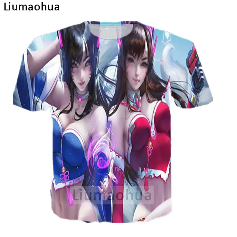 Liumaohua brand Game Characters Overwatch D.Va and League of Legends Ahri 3D Printed Sexy T-shirt Tops
Liumaohua brand Game Characters Overwatch D.Va and League of Legends Ahri 3D Printed Sexy T-shirt Tops