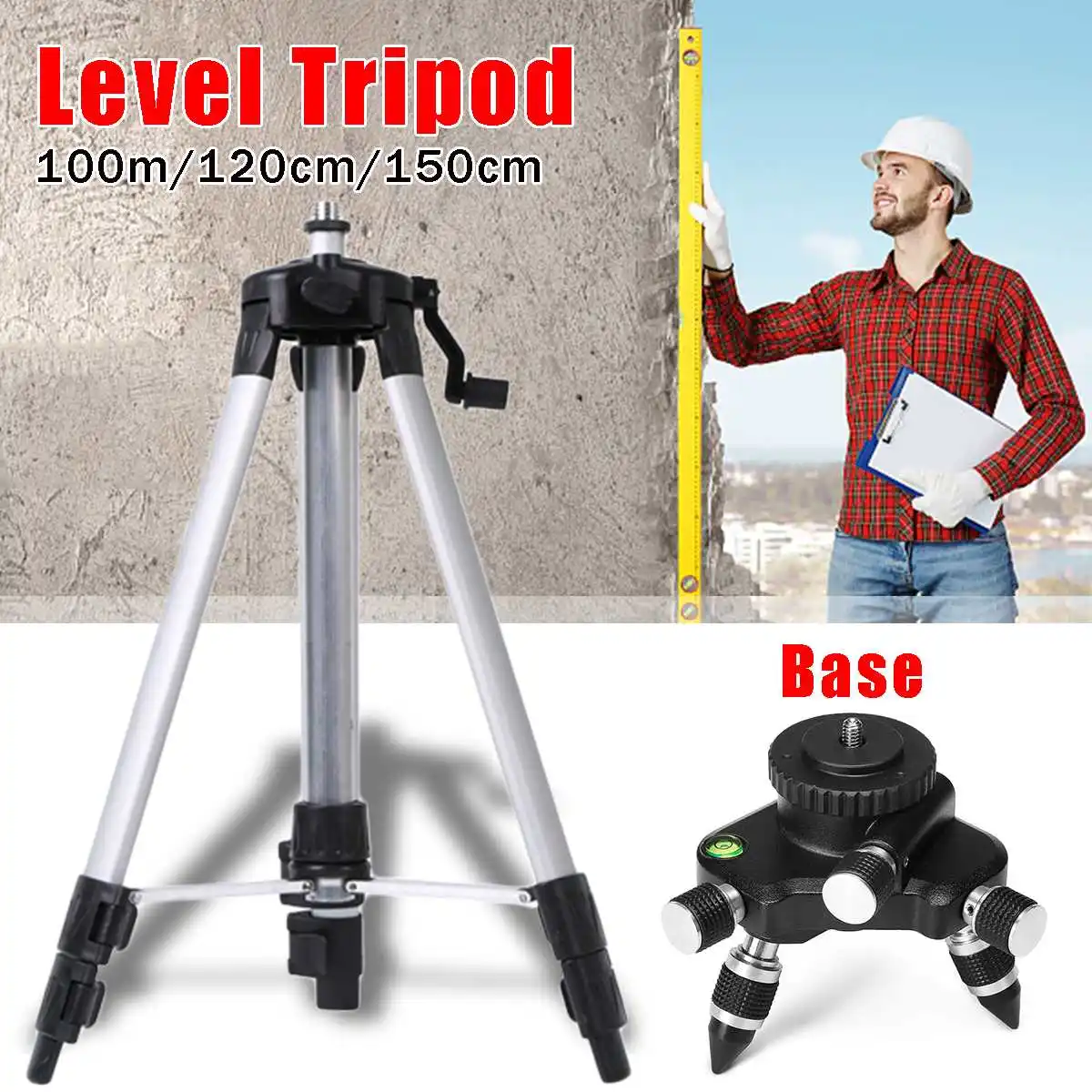 ZEAST 100cm/120cm Adjustable Aluminium Alloy Tripod Base For Laser Level Corrosion Resistant Tripod Foot Fixed Paddle
ZEAST 100cm/120cm Adjustable Aluminium Alloy Tripod Base For Laser Level Corrosion Resistant Tripod Foot Fixed Paddle