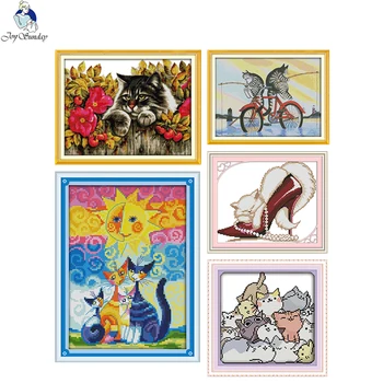 Joy Sunday Different Kinds of Cats Cross Stitch kit Printed Fabric 14CT and 11CT DMC Needlework Embroidery Home Decoration
Joy Sunday Different Kinds of Cats Cross Stitch kit Printed Fabric 14CT and 11CT DMC Needlework Embroidery Home Decoration