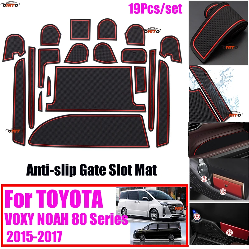 19Pcs/set for TOYOTA VOXY NOAH 80 series 2015-2017 Non-slip Car Interior Door Groove Mat Gate Slot Cup Mat Pad Auto Accessorie
19Pcs/set for TOYOTA VOXY NOAH 80 series 2015-2017 Non-slip Car Interior Door Groove Mat Gate Slot Cup Mat Pad Auto Accessorie