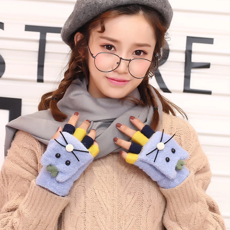 2017 New Style Cute Cat GlovesWinter Women Fingerless Gloves Multifunctional Cute Warm Patchwork Mittens for Students and Girs
2017 New Style Cute Cat GlovesWinter Women Fingerless Gloves Multifunctional Cute Warm Patchwork Mittens for Students and Girs