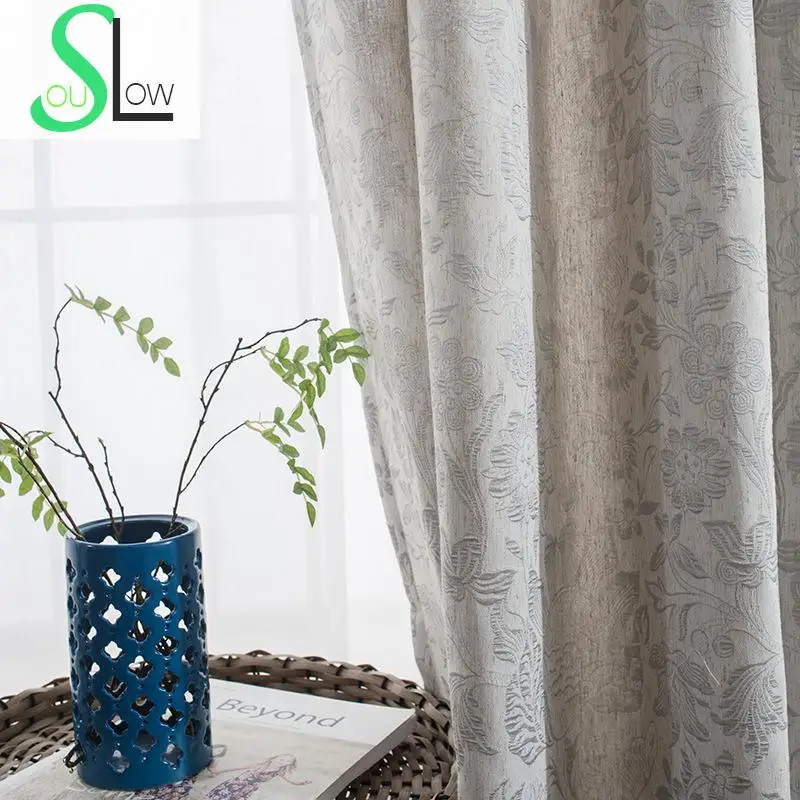 Slow Soul Grey Cotton And Linen Curtain Jacquard Leaves Curtains For Living Room Bedroom Tulle Beautiful Fabric High Shading
Slow Soul Grey Cotton And Linen Curtain Jacquard Leaves Curtains For Living Room Bedroom Tulle Beautiful Fabric High Shading