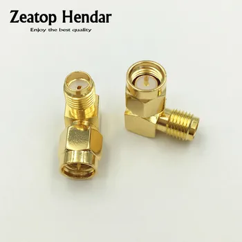 100Pcs Gold Brass SMA Male Jack to SMA Female Plug 90 Degree Right Angle In Series RF Adapter Connector
100Pcs Gold Brass SMA Male Jack to SMA Female Plug 90 Degree Right Angle In Series RF Adapter Connector