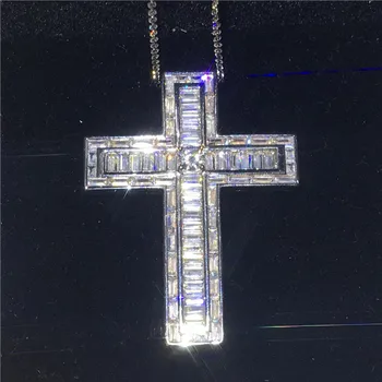 Big Long Cross pendant necklace 925 Sterling silver Princess cut AAAAA Cz Party Hiphop Cross Pendant for women men Rock Jewelry
Big Long Cross pendant necklace 925 Sterling silver Princess cut AAAAA Cz Party Hiphop Cross Pendant for women men Rock Jewelry