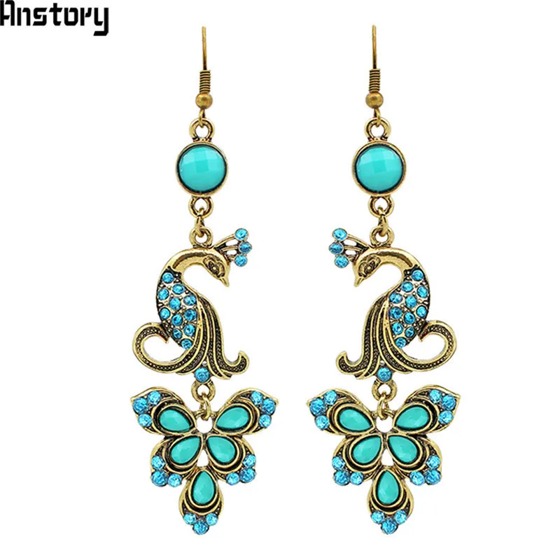Peacock Pendant Crystal Peacock Earrings For Women Vintage Antique Bronze Plated Party Gift Fashion Jewelry TE56
Peacock Pendant Crystal Peacock Earrings For Women Vintage Antique Bronze Plated Party Gift Fashion Jewelry TE56