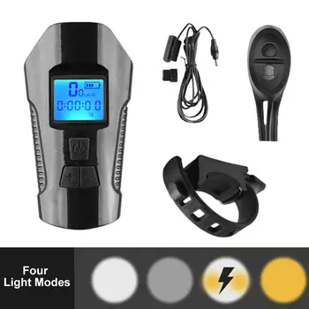 Night Riding Lighting Speedometer Waterproof USB Rechargeable T6 LED Bicycle Headlight Flashlight Bicycle Computer Bell Horn
Night Riding Lighting Speedometer Waterproof USB Rechargeable T6 LED Bicycle Headlight Flashlight Bicycle Computer Bell Horn