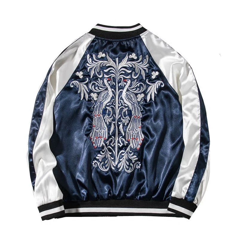 LYZOUS Chic Peacock Embroidery Bomber Jacket Stand Collar Contrast Colors Basic Jackets Spring Autumn Unisex Jacket Tops
LYZOUS Chic Peacock Embroidery Bomber Jacket Stand Collar Contrast Colors Basic Jackets Spring Autumn Unisex Jacket Tops