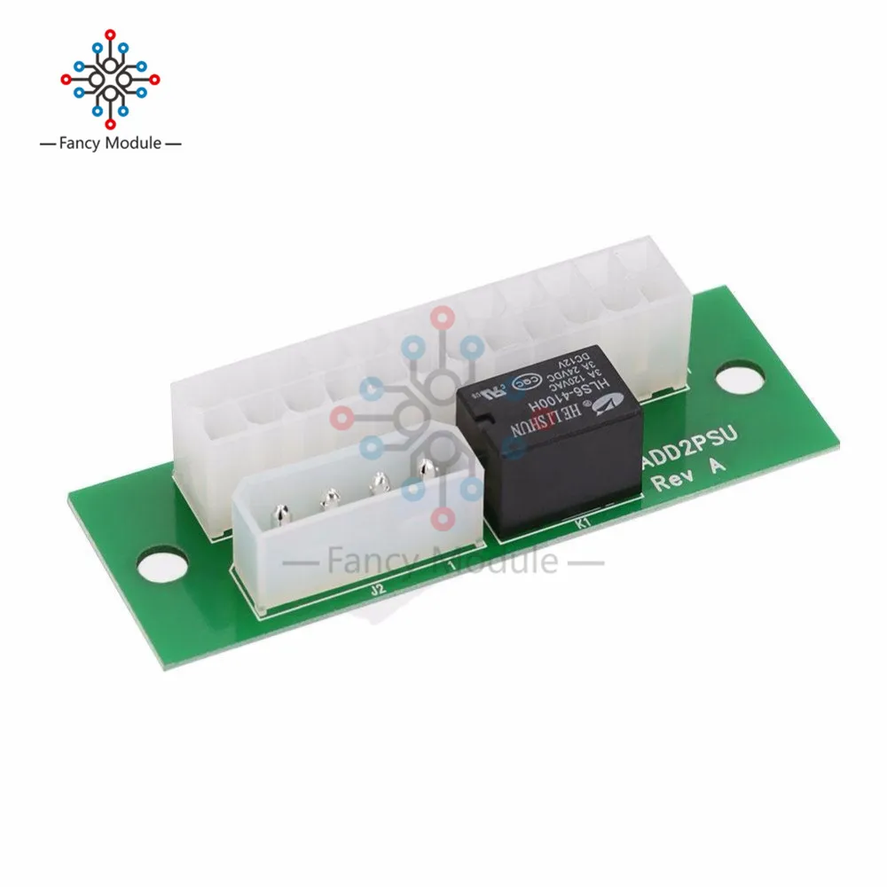 Добавить 2psu черный VER004 ATX 24Pin к Molex 4Pin синхронизация синхронный стартер