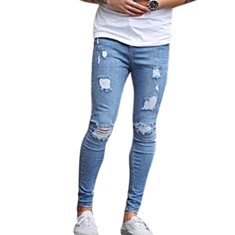 New Men's Ankle Length Slim Jeans Streetwear Holes Summer Ripped Pencil Pants 206#
New Men's Ankle Length Slim Jeans Streetwear Holes Summer Ripped Pencil Pants 206#