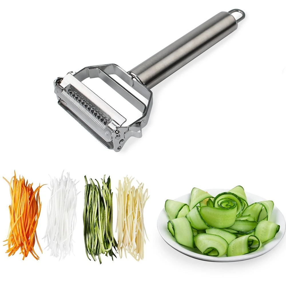Multifunctional Kitchen Accessories Stainless Steel Julienne Peeler Double Planing Grater Potato Slicer Vegetable Cutter Gadget
Multifunctional Kitchen Accessories Stainless Steel Julienne Peeler Double Planing Grater Potato Slicer Vegetable Cutter Gadget