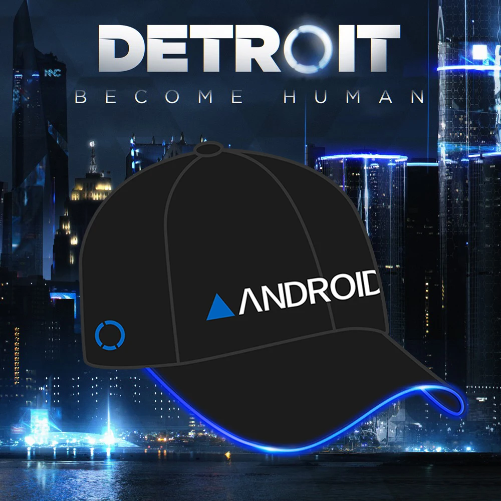 Detroit: Become Human Led Lights Cap Connor Cosplay Hip Hop Hat Unisex Adjustable Baseball Caps for Women Men Props
Detroit: Become Human Led Lights Cap Connor Cosplay Hip Hop Hat Unisex Adjustable Baseball Caps for Women Men Props