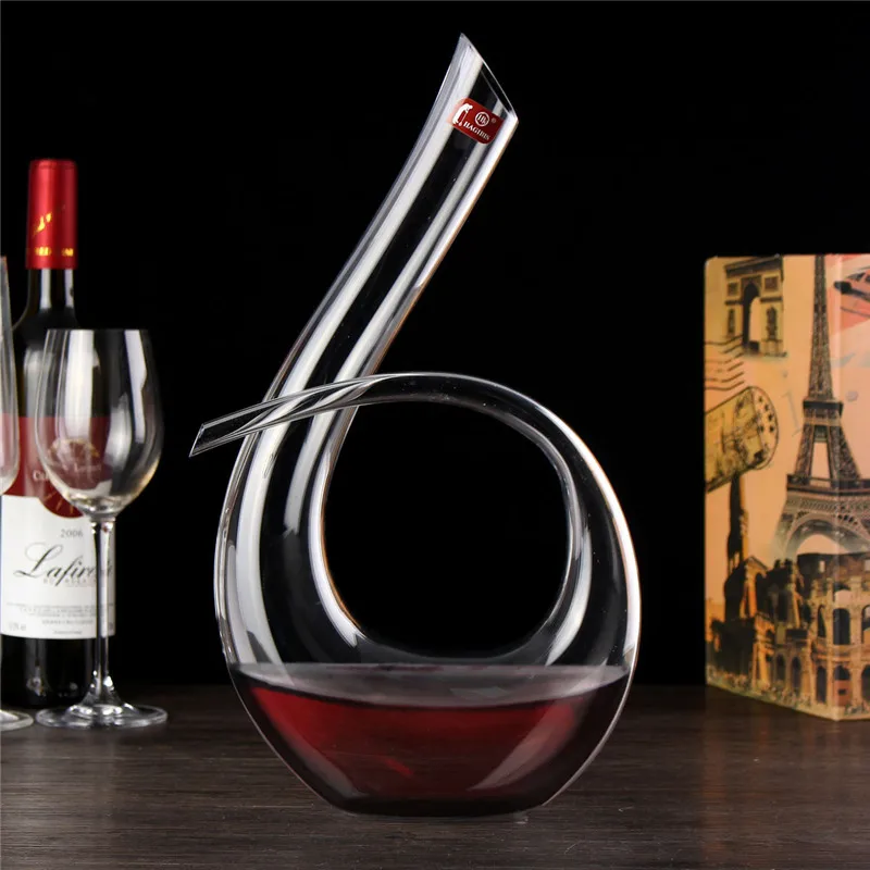 Lead-free Wine Decanter Crystal Glass Bar or Kitchen Tools Six Swan Style