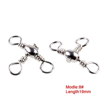 Swivel Solid Rings Three Way Fishing Lure Connector Fishing Swivels Snap 8# Steel Alloy Fishing Tools 200 PCS/lot
Swivel Solid Rings Three Way Fishing Lure Connector Fishing Swivels Snap 8# Steel Alloy Fishing Tools 200 PCS/lot