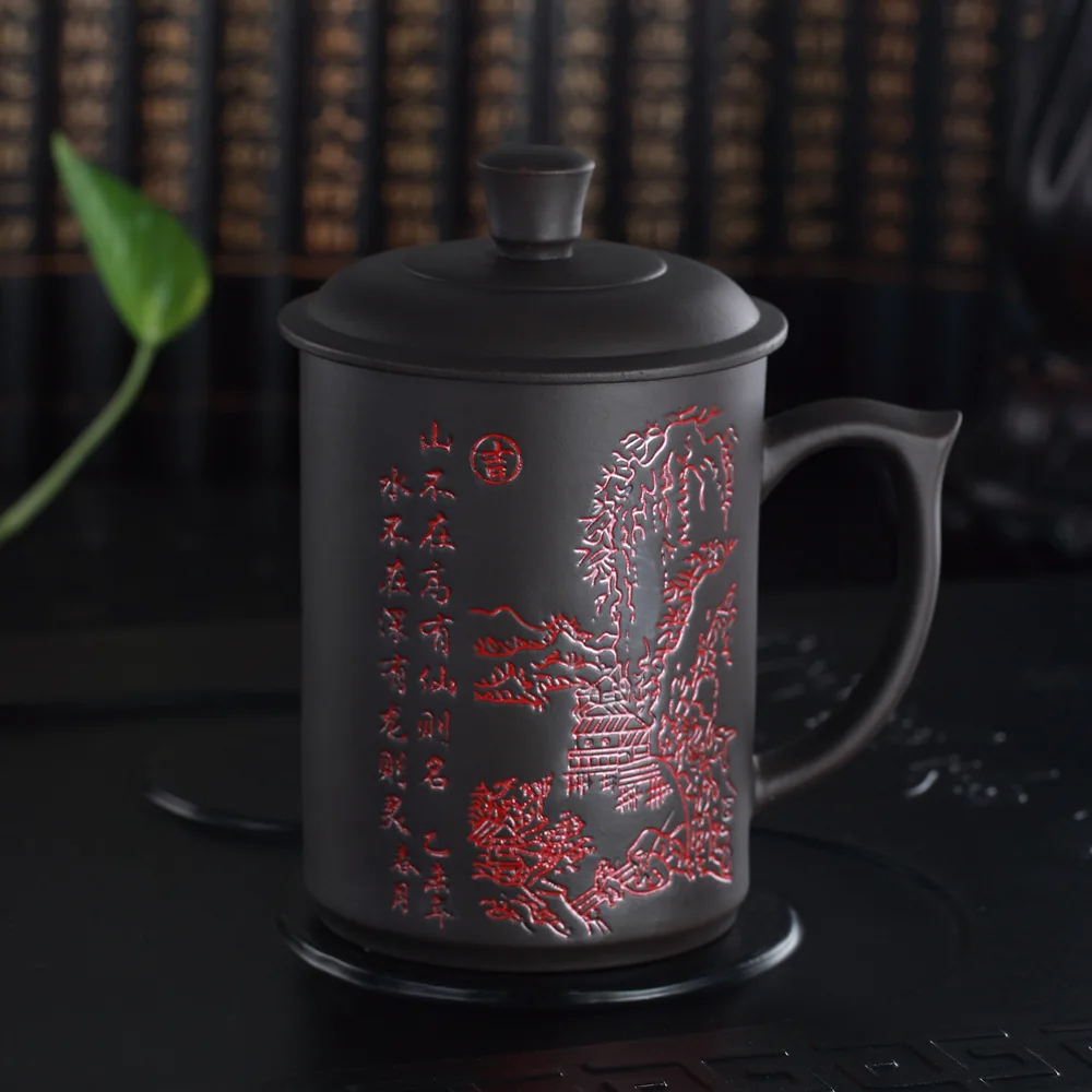 Chinese Yixing Tea Cup,Purple Clay Landscape Painting Tea Pot with cover for Coffee & Tea Sets 350ML
Chinese Yixing Tea Cup,Purple Clay Landscape Painting Tea Pot with cover for Coffee & Tea Sets 350ML