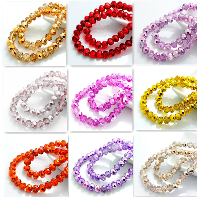 Wholesale fashion Colors 40pcs/lot Rondelle Faceted Crystal Glass Loose Spacer Beads DIY 8mm 
Wholesale fashion Colors 40pcs/lot Rondelle Faceted Crystal Glass Loose Spacer Beads DIY 8mm