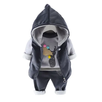 Kids Clothes Long Sleeve Toddler Boy Clothes Set Winter Warm Baby Top+Vest+Pants 3PCS Plus Velvet Thickening Clothing
Kids Clothes Long Sleeve Toddler Boy Clothes Set Winter Warm Baby Top+Vest+Pants 3PCS Plus Velvet Thickening Clothing