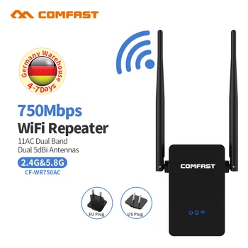 Wifi Repeater 750Mbps Dual Band Wireless Network Repeater 10dBi Antenna Wifi Signal Booster 802.11ac network bridge cf-wr750acv2
Wifi Repeater 750Mbps Dual Band Wireless Network Repeater 10dBi Antenna Wifi Signal Booster 802.11ac network bridge cf-wr750acv2
