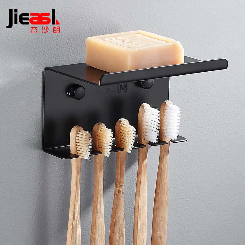 304 Stainless Steel Bathroom Toothbrush Holder Set Wall Mount Black Tooth Brush Storage Rack Organizer Bathroom Accessories 
304 Stainless Steel Bathroom Toothbrush Holder Set Wall Mount Black Tooth Brush Storage Rack Organizer Bathroom Accessories