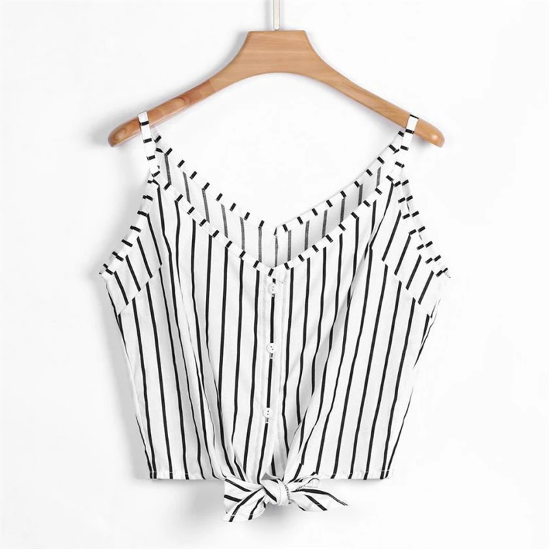 2019 Summer T Shirt Women's Casual V Neck Button Seft Tie Front Cami Tops Striped Print harajuku New Fashion Shirt tops
2019 Summer T Shirt Women's Casual V Neck Button Seft Tie Front Cami Tops Striped Print harajuku New Fashion Shirt tops