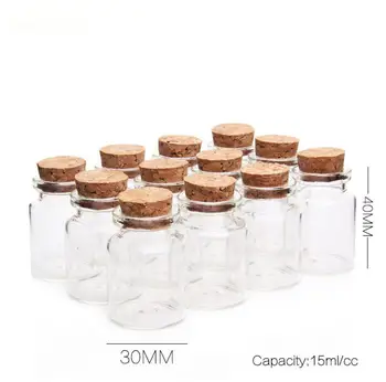 15ml 30*40*17mm Mini Transparency Glass Bottles With Cork Empty Jars Crafts Clear Bottles 500pcs/lot Free Shipping SN531
15ml 30*40*17mm Mini Transparency Glass Bottles With Cork Empty Jars Crafts Clear Bottles 500pcs/lot Free Shipping SN531