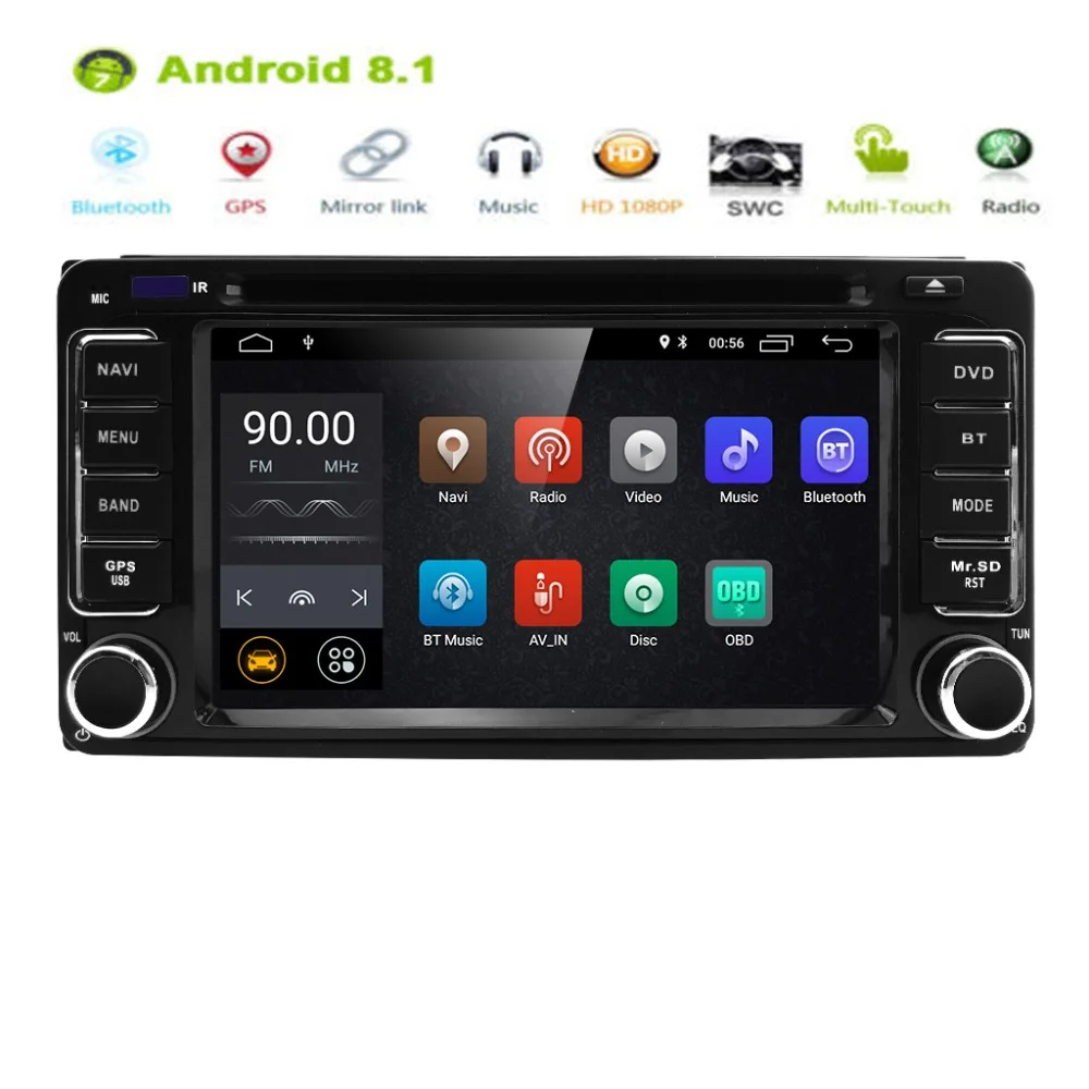 6.2"800*480 QuadCore Android 8.1 Car DVD Player for Toyota Prado 120 Land Cruiser 2004-2009 Car Radio Stereo Bluetooth DVR 1GRAM
6.2"800*480 QuadCore Android 8.1 Car DVD Player for Toyota Prado 120 Land Cruiser 2004-2009 Car Radio Stereo Bluetooth DVR 1GRAM