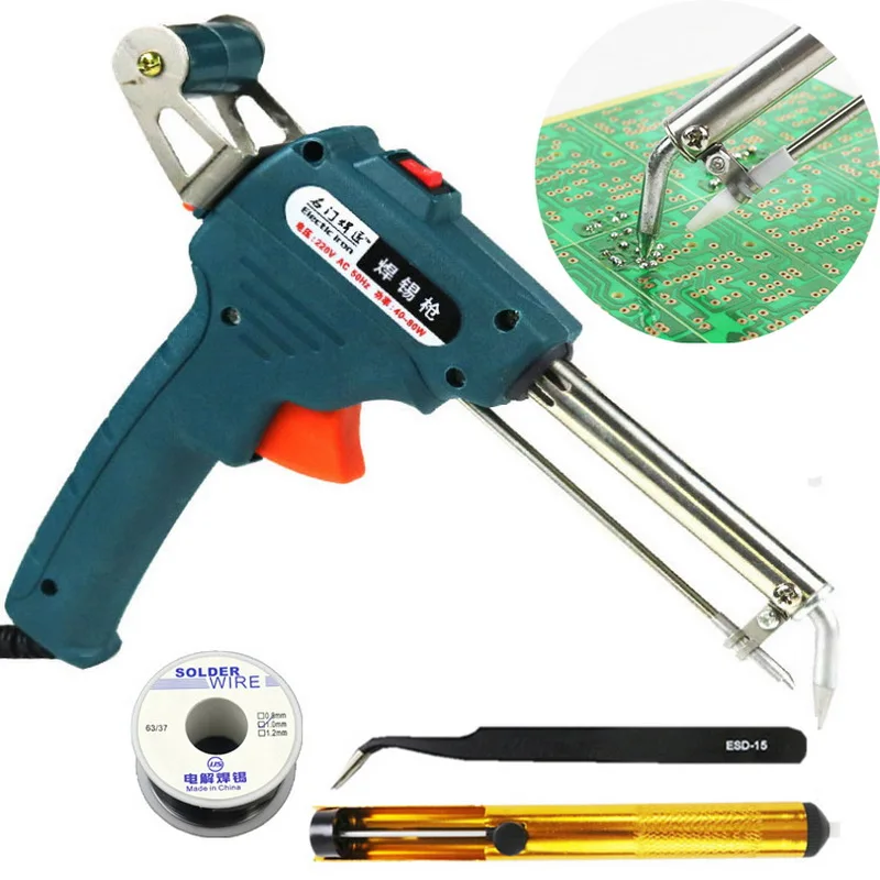 110V/220V 60W Hand-held External Heating Soldering Iron Set Automatically Send Tin Gun Soldering Welding Repair Tool Solder Wire
110V/220V 60W Hand-held External Heating Soldering Iron Set Automatically Send Tin Gun Soldering Welding Repair Tool Solder Wire