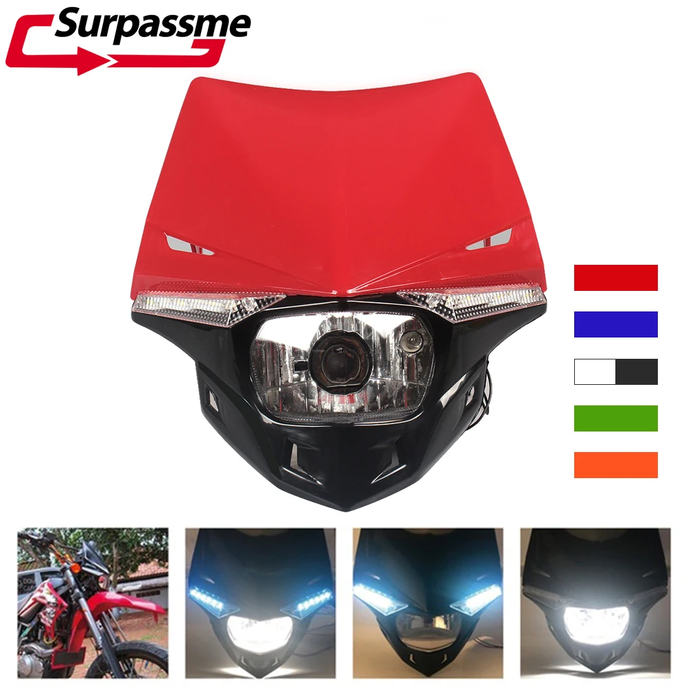 Motorcycle Headlight Fairing Replaceable Halogen Bulb Enduro Dirt Bike H4 Head Light for KTM EXC SXF EXC MX SMR Motorcycle LED
Motorcycle Headlight Fairing Replaceable Halogen Bulb Enduro Dirt Bike H4 Head Light for KTM EXC SXF EXC MX SMR Motorcycle LED