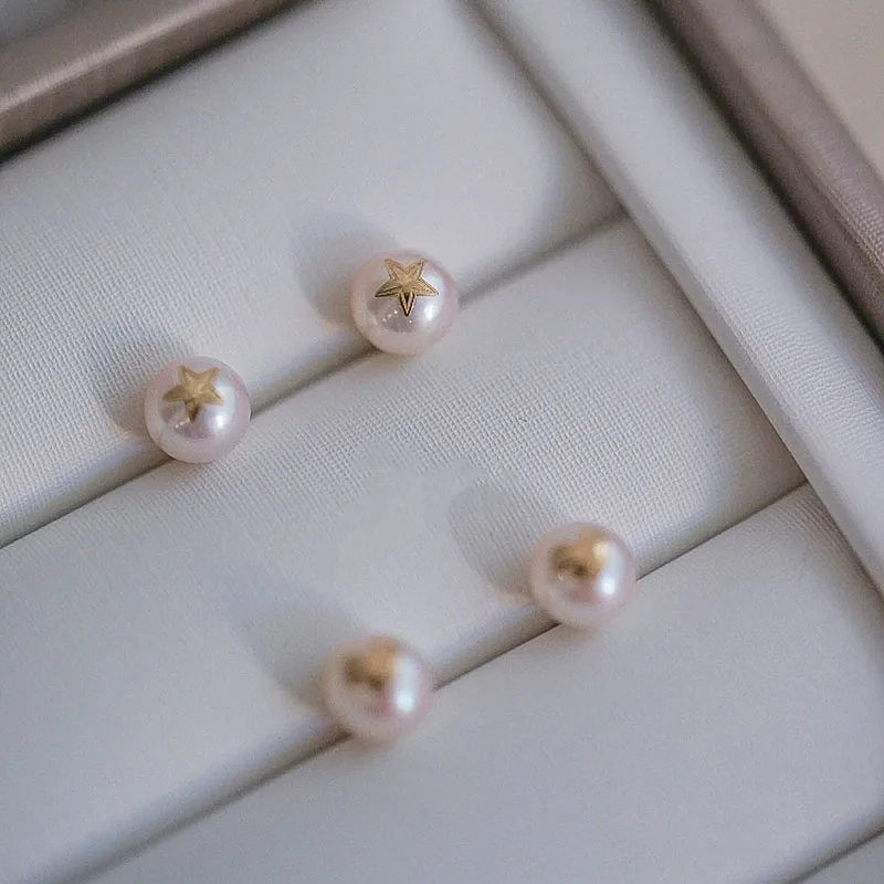 18k Gold Light Luxury Women Earrings 6-6.5mm High Quality Pearl Earrings Fashion Ball Wild Temperament Stud Earrings Jewelry
18k Gold Light Luxury Women Earrings 6-6.5mm High Quality Pearl Earrings Fashion Ball Wild Temperament Stud Earrings Jewelry