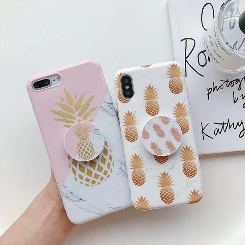 Pineapple Marble Bracket Phone Case for iphone 6 6s 7 8 Plus All-inclusive Anti-fall XS Max XS XR X Cover
Pineapple Marble Bracket Phone Case for iphone 6 6s 7 8 Plus All-inclusive Anti-fall XS Max XS XR X Cover